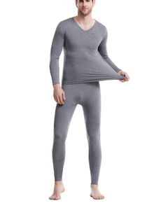Set di Intimo <span class=keywords><strong>Termico</strong></span> Invernale da <span class=keywords><strong>Uomo</strong></span> Senza Cuciture con Caratteristiche Antibatteriche e Traspiranti, Mantiene il Corpo Caldo e Confortevole Anche nel Freddo Intenso - Product Image 3
