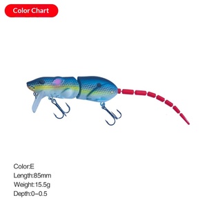 Leurre de pêche articulé bionique 85mm 15.5g, imitation de rat segmenté, type crayon, leurre de surface pour poissons prédateurs, vente en gros - Product Image 4