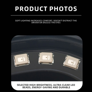 Nueva Luz LED <span class=keywords><strong>Solar</strong></span> de Corazón de Neón Azul para Ventana Trasera de Coche, Decoración <span class=keywords><strong>Interior</strong></span> Brillante, Sin Cableado, Luz de Ambiente, Lámparas Interiores - Product Image 4