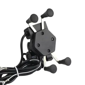 Offre Spéciale X Grip Moto Téléphone Support Moteur Avec Usb Chargeur de Téléphone Portable de Moto Support Moteur Support de Téléphone De Moto