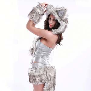 תלבושות זאב סקסי למבוגרים תלבושות קוספליי עבור ליל כל הקדושים קרנבל בתוספת גודל שמלה מפוארת - Product Image 3