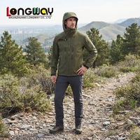 Veste de safari épaisse à capuche pour homme, camouflage enduit, imperméable, coupe-vent, respirante, pour usage extérieur, vente en gros sous marque privée
