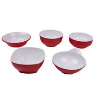 Bol à riz et à soupe jetable en mélamine A8, couleur unie moderne, haute qualité, kit d'ustensiles pour fêtes, restaurants commerciaux, petite vaisselle en porcelaine