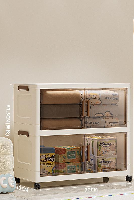 2-layer full-opening door - transparent tea
