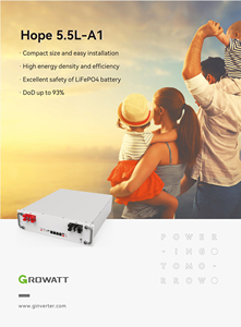 Growatt Hope 5.5l-A1 Residentiële Lv-Batterij 51.2V 100ah 5,5kwh Lithium-Ionbatterijen Voor Energieopslag Thuis - Product Image 4