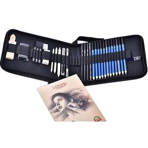 Set da <span class=keywords><strong>disegno</strong></span> con 34 matite da schizzo, matite a carboncino e blocco da <span class=keywords><strong>disegno</strong></span> A5 - Product Image 1