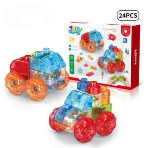 Ensemble de construction en blocs de gelée, blocs de construction en boîte, à presser, à étirer, à calquer, pour soulager le stress des adultes - Product Image 3