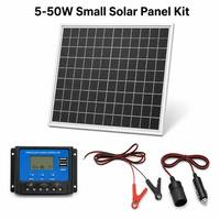 Panneaux solaires miniatures en gros 10W 20W 30W avec contrôleur et câble, conception personnalisée pour projets d'éclairage solaire, approvisionnement en vrac