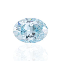 Diamant de laboratoire non monté, de couleur fantaisie, taille ovale, bleu, 1 à 2,5 carats, certifié IGI