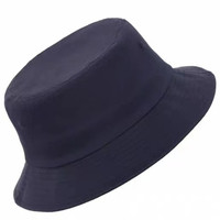 Topi Bucket Pria Bahan Katun Bernapas, Anti Sinar Matahari, Warna Solid, Logo Dapat Disesuaikan, Cocok untuk Memancing, Empat Musim