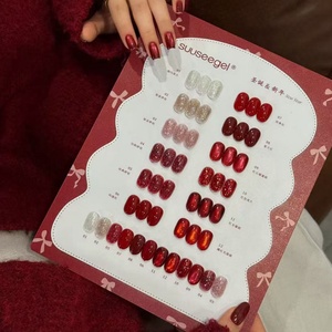 ซูซีเจล นิว ยีร์ เรด ซีรีส์ เจลทาเล็บแบบแคทอาย 12 สี ขนาด 15 มล. ชุดเล็ก สำหรับร้านทำเล็บ พร้อมแผงโชว์สินค้า - Product Image 1