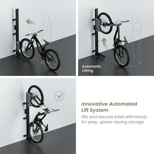 Support mural vertical pour vélo LBM12-02, support pour vélo électrique, support pivotant pour vélo mural, pour le <span class=keywords><strong>rangement</strong></span> de vélos électriques robustes - Product Image 4