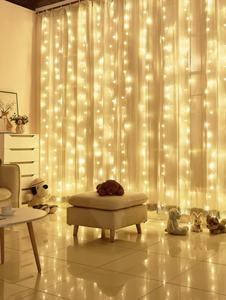 <span class=keywords><strong>Guirlande</strong></span> de lumières LED 3M pour rideau, IP44, télécommande, <span class=keywords><strong>guirlande</strong></span> féerique pour la décoration de la fenêtre de la chambre, pour le Nouvel An et Noël - Product Image 3