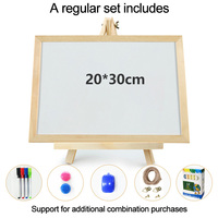 Tableau blanc magnétique en bois personnalisé, cadre en bois vert et noir, 30*20 cm, enseignement de l'intelligence, tableau blanc pour enfants, peinture, support en bois