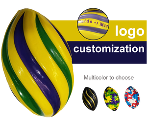 Mardi Gras Spiral Football Squeeze Stress Relief Toy Hot Selling Promotional & Business Gifts with Security Advantage