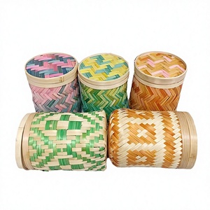 Wholesale 2024 Eco-Friendly Natural Woven Bamboo Handmade Gift <b>Basket</b> for Eid Ramadan Holiday Decoration <b>Cheap</b> Price - Product Image 3