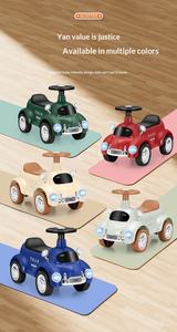 Vélo d'équilibre pour enfants à une vitesse de style voiture <span class=keywords><strong>vintage</strong></span>, jouet à roulettes à 4 <span class=keywords><strong>roues</strong></span>, cadre entièrement antichoc, fourche à suspension pour les enfants de 1 à <span class=keywords><strong>3</strong></span> ans - Product Image 5