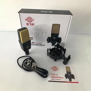 Micrófono de Condensador Profesional BAIFEILI <span class=keywords><strong>C414</strong></span> de 25 mm y 48 V con Soporte Antivibratorio, Negro y Dorado, Portátil para Cantar en el Estudio - Product Image 6