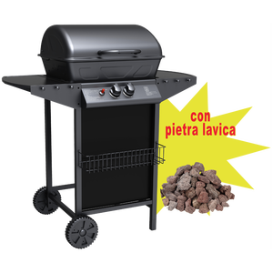 Matra เตาแก๊ส2หัวสำหรับบาร์บีคิว, หินลาวา2.5กก. อุปกรณ์ทำอาหารกลางแจ้งแบบพรีเมี่ยมจากอิตาลี - Product Image 1