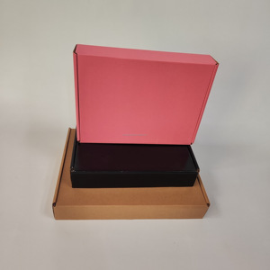 最优惠价格 11x8x2 英寸压纹和UV涂层瓦楞纸箱 定制颜色 可回收鞋柜 - Product Image 4