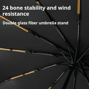 Wholesale Promotional Gift Folding Automatic Windproof Umbrella with logo - Product Image 6