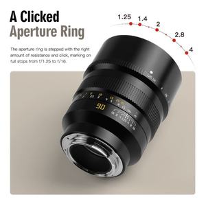 Ttartisan เลนส์กล้องคุณภาพสูง90มม. F/1.25 FUJI GFX สำหรับ SONY E/Canon rf/<span class=keywords><strong>nikon</strong></span> <span class=keywords><strong>z</strong></span>/fuji g/hasselblad/l - Product Image 3