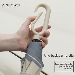 Parapluie pliant personnalisé avec logo OEM, anti-UV, coupe-vent, imperméable, réfléchissant, avec poignée auto-agrippante, pour femme, idéal pour les trajets quotidiens ou comme cadeau. - Product Image 3