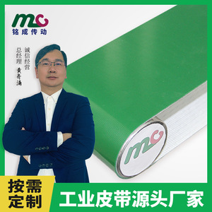 Minsen Green Pvc Conveyor Belt With Side Skirt And Perforated Design For <b>Material</b> <b>Handling</b> - Product Image 4