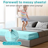 4 packs de sangles pour draps de lit-Supports d'angle élargis pour un ajustement ferme et serré-Option cadeau pour les taies d'oreiller-Ensembles de housses de couette