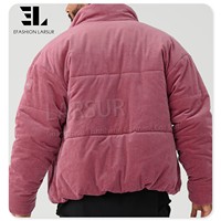 LARSUR Veste en velours côtelé rembourré d'usine personnalisée Manteaux en duvet rembourrés à bulles Veste matelassée en velours côtelé Veste matelassée