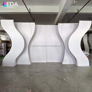 LEDA boda lujo LED telón de fondo luz blanco acrílico telón de fondo decoración de escenario fiesta evento fondo - Product Image 4