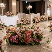 Y-022 Luxe Morandi Kleur Kunstbloemen Grondarrangement Bruiloft Gangpad Bloemendecoratie Op Maat Gemaakt Handgemaakt Evenementendecoratie