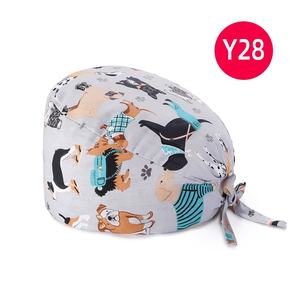 Cappelli per Sala Operatoria con Laccio Posteriore, Stampa Termica, Copricapo Medico Chirurgico in Tessuto Twill Unisex Senza Cuciture, Spedizione Rapida - Product Image 6