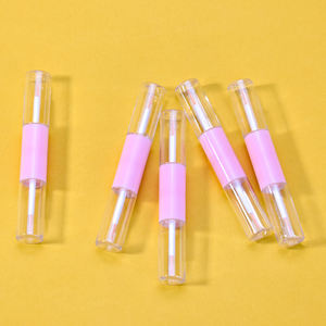 2 في 1 أنبوب ماسكارا وردي شفاف فاخر ملمع شفاه فارغ عبوة ماسكارا بلاستيك مزدوج الوجهين - Product Image 1