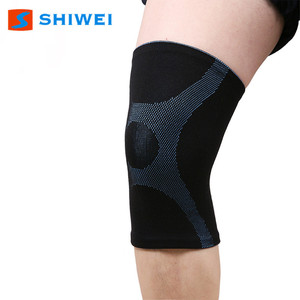 Genouillères Shiwei tricotées en 3D, haute élasticité, respirantes, antidérapantes, pour la course à pied, unisexe, rouge et bleu - Product Image 5