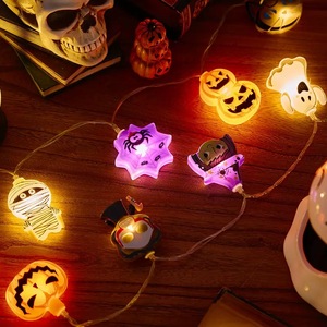 Halloween <b>String</b> <b>Lights</b> Ghost Pumpkin Witch LED Fairy <b>Light</b> Battery Powered Indoor Decorative Lighting 2300K Warm White - Product Image 3