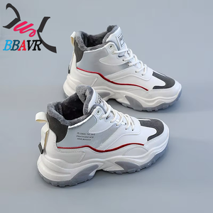 Chaussures décontractées pour femmes à plateforme, en velours, à tige haute, toutes saisons, pour l'hiver - Product Image 3