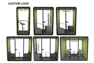 Cabine Acustiche Mobili Personalizzabili per Ufficio, Taglia M, per 2 Persone, Riduzione del Rumore fino a 35dB, Cabina Insonorizzata per Studio e Lavoro - Product Image 5