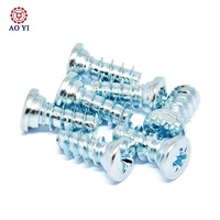 Vis à double tête plate en acier inoxydable 1018, fabrication chinoise, poidrive, bleu