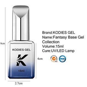 Esmalte de uñas en <span class=keywords><strong>gel</strong></span> <span class=keywords><strong>Fantasy</strong></span> Glitter White <span class=keywords><strong>Gel</strong></span> grueso Vernis 15ML Nueva base de goma UV Barniz de manicura LED semipermanente para arte de uñas - Product Image 6