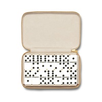 Jeu de dominos professionnel double six, dominos personnalisés avec boîte en cuir