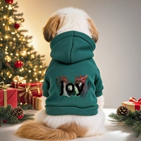 PETCIRCLE Polyester Kleiner Hund Welpen Niedlicher Frühlings-Festlicher Weihnachtspullover mit Lebkuchen-Schneeflocken-Muster