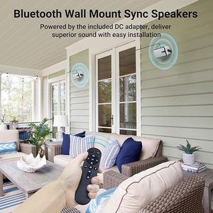 Altavoz Inwa Actualizado V2.0 para Cine en Casa, Montaje en Pared Exterior, IPX5 Impermeable, AirPlay, Micrófono Integrado, Plástico, 10-30W, Bajos Potentes - Product Image 2