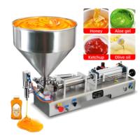 Machine de remplissage semi-automatique verticale pour liquides, crèmes et pâtes, en SUS304, pneumatique, pour jus, confiture, miel, beurre de cacahuète