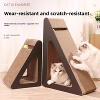 Griffoir vertical triangulaire en bois pour chat, résistant à l'usure, anti-poussière, anti-rayures pour canapé