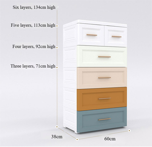 Phong Cách Châu Âu 5-Hai Lớp Bé Trẻ Em Lưu Trữ Ngăn Kéo Tủ Hiện Đại Nhựa Quần Áo Tổ Chức Phòng Khách Trẻ Em Của Lưu Trữ Tủ - Product Image 2