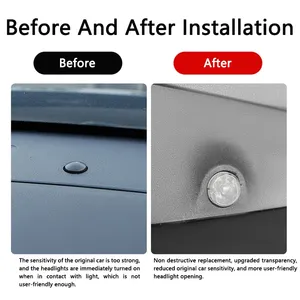 Cubierta <span class=keywords><strong>de</strong></span> Sensor <span class=keywords><strong>de</strong></span> Faros Automáticos para Automóvil, Moldura ABS Compatible con <span class=keywords><strong>Toyota</strong></span> RAV4, Camry, Corolla, Highlander, Crown, Kluger, <span class=keywords><strong>Sienna</strong></span> - Product Image 4