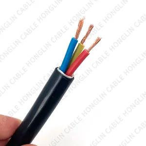 厂家批发3芯H05VV-F电源柔性RVV RVVP电力电缆0.75 ~ 6.0平方毫米60227 iec 52 rvv 300v
