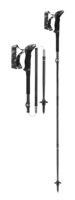 Bâton de randonnée réglable en fibre de carbone avec poignée en mousse EVA, léger, 3 sections, avec embout en carbure de tungstène à dégagement rapide