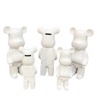 Drôle DIY Peinture Fluide 28cm Vinyle Résine Brickbear Jouet Avec Enfants Creative Versing Bear